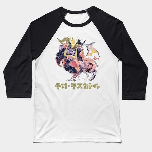 Monster Hunter Rise Teostra Kanji Icon Baseball T-Shirt by StebopDesigns